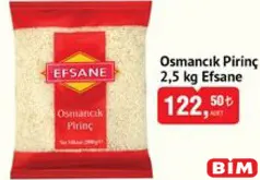 EFSANE OSMANCIK PİRİNÇ 2,5 KG